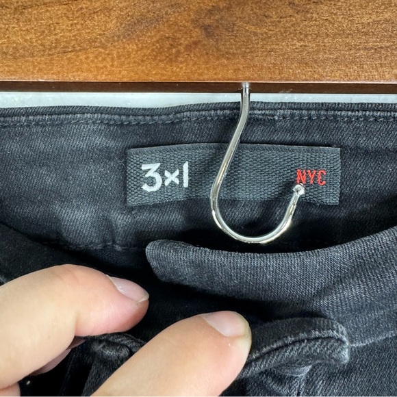 3x1 NYC W3 Channel Seam Skinny Jeans Black Size 24 - Picture 5 of 8